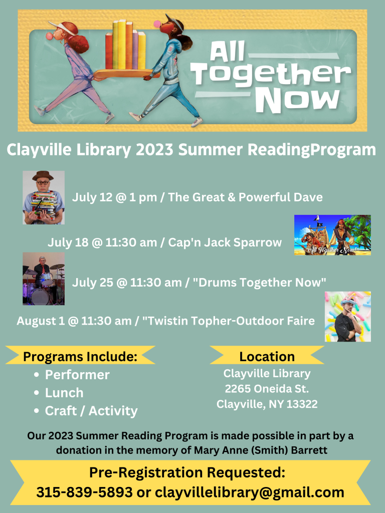 Clayville Library Association Library site