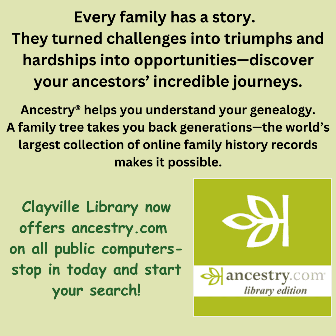 Clayville Library Association Library site